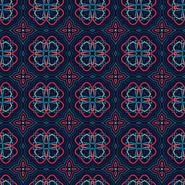 Sorunsuz çiçek etnik desenli