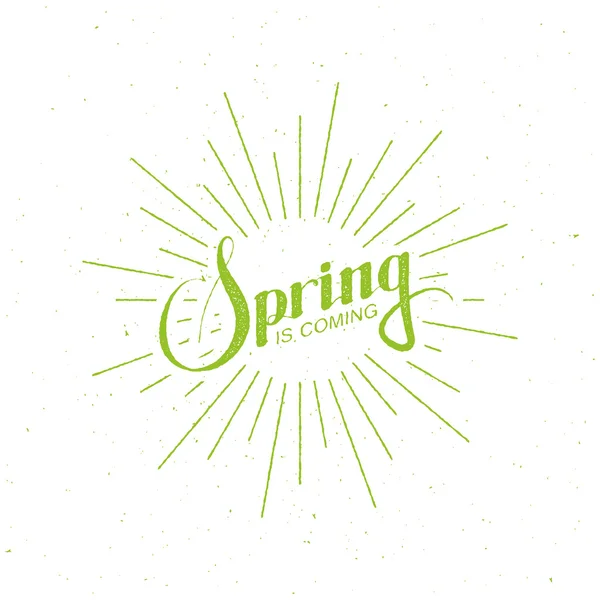 Etiqueta retro temporada primavera — Vector de stock