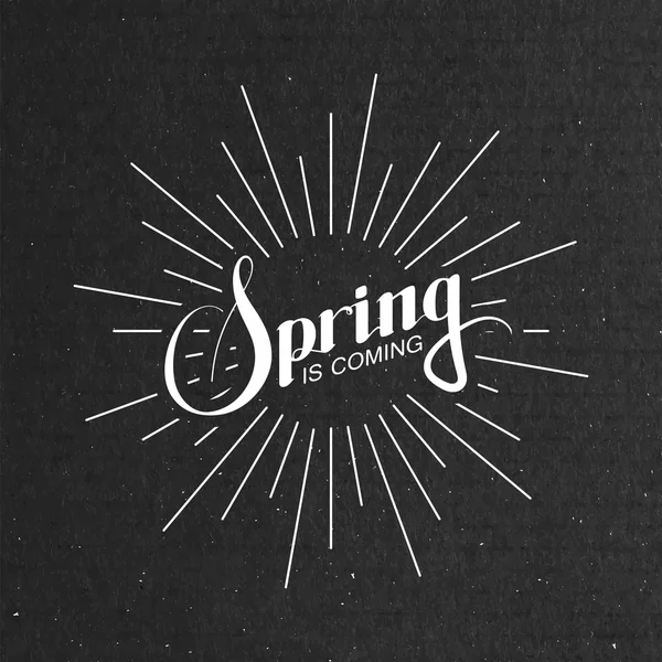 Spring season retro label — Stock Vector