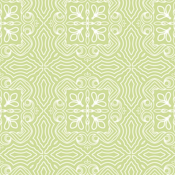 Patrón étnico floral sin costuras — Vector de stock