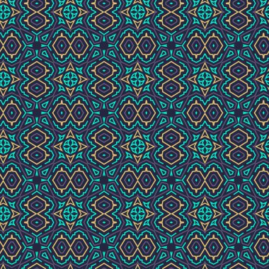 Sorunsuz çiçek etnik desenli