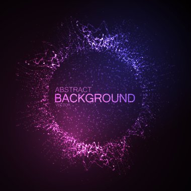 parlayan parçacıkların 3D ışıklı çelenk