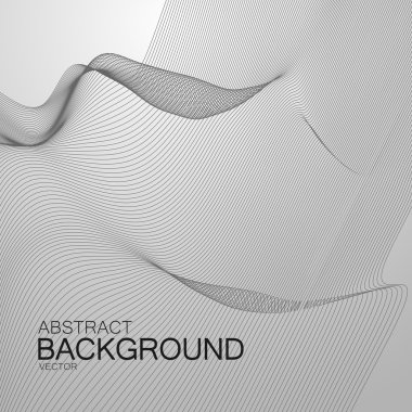 3D soyut dijital dalga