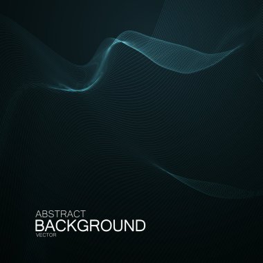 3D soyut dijital dalga