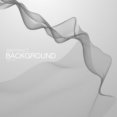 3D soyut dijital dalga