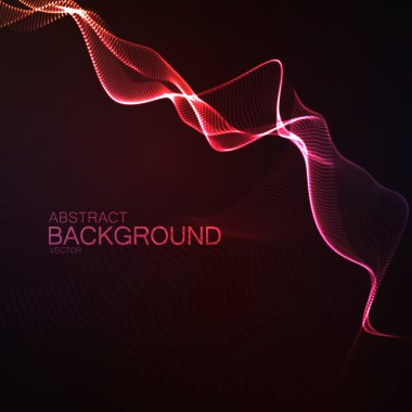 3D ışıklandırılmış neon dijital dalga