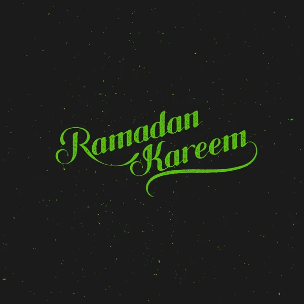 Handwritten Ramadan Kareem retro label. — Stock Vector