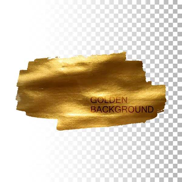 Bannière de tache de peinture dorée . — Image vectorielle