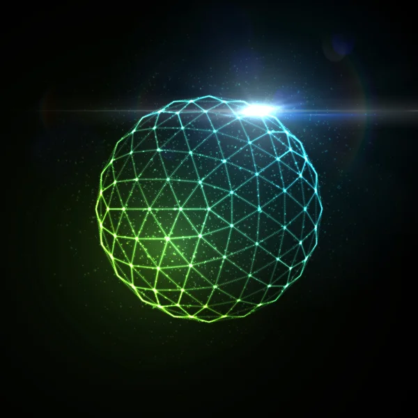 3D ışıklı Küre — Stok Vektör