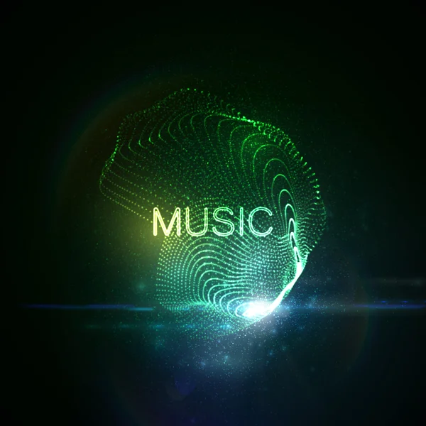 Music neon sign. — Stock Vector