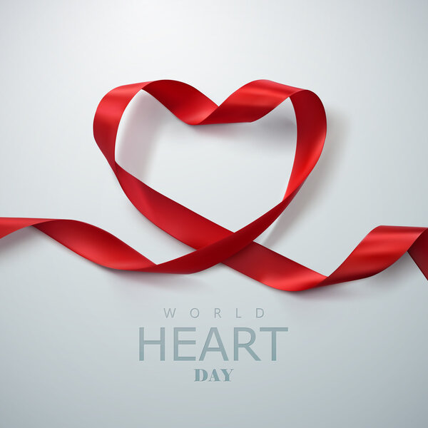 World Heart Day Background. — Stock Vector