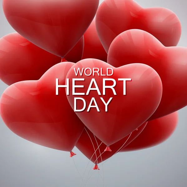 World Heart Day Background. — Stock Vector