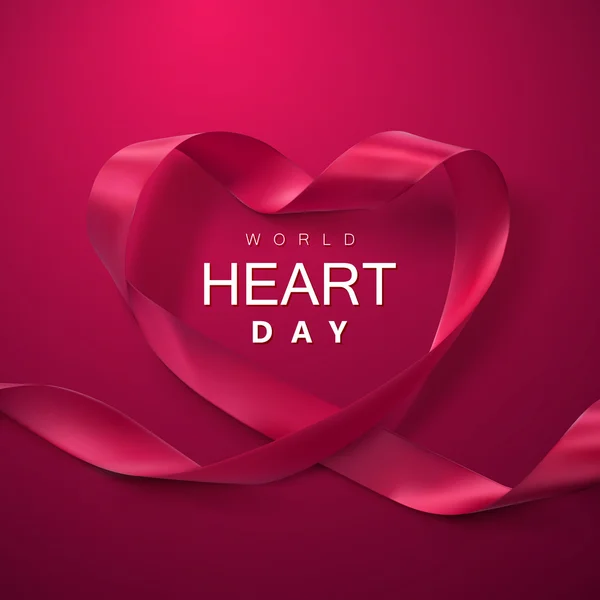 World Heart Day Background. — Stock Vector