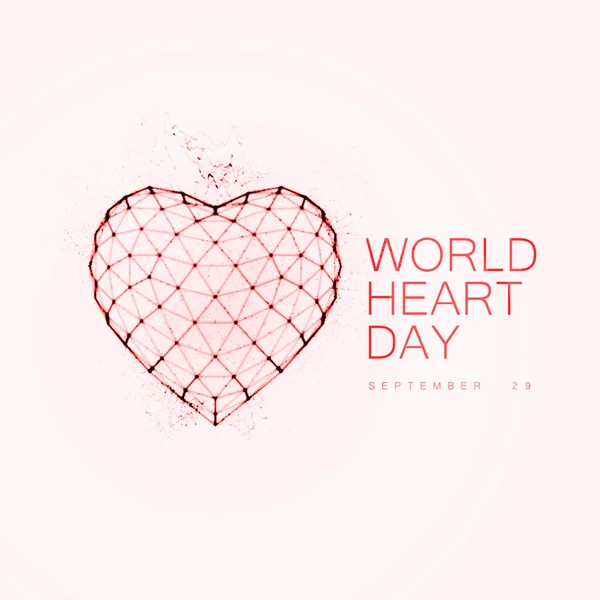 World Heart Day Background — Stock Vector