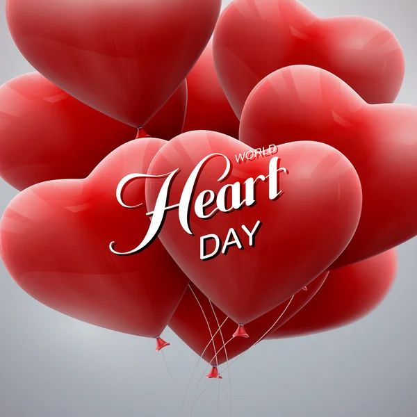 Παγκόσμια ημέρα καρδιάς φόντο. — Διανυσματικό Αρχείο
