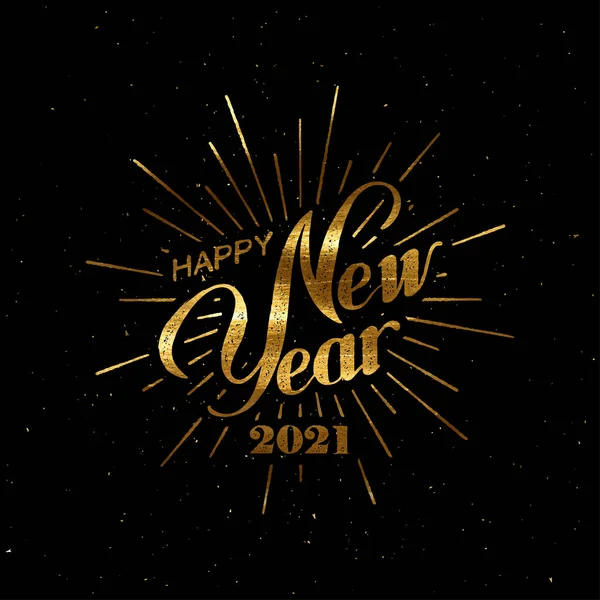 Feliz año nuevo 2021. — Vector de stock