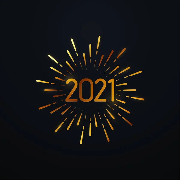 행복 한 2021 년 새해. — 스톡 벡터