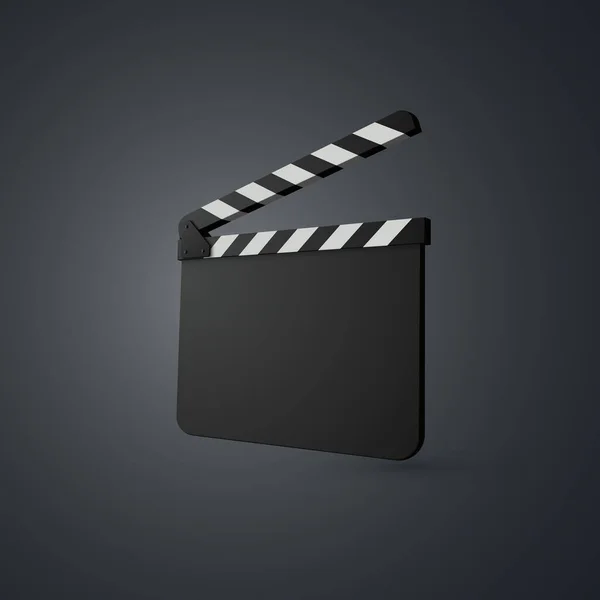 Film Clapper Board Movie Clapper Cinema Production Media Industry Concept — Stock Vector