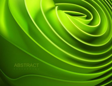 Yumuşak yeşil yuvarlanmış şekil.