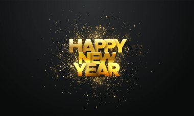 - Mutlu yıllar. Vektör tatil illüstrasyonu.