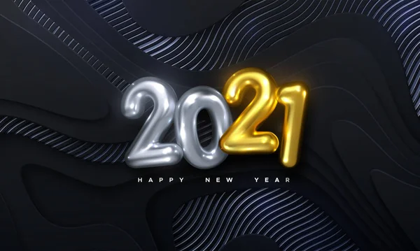 Feliz Año Nuevo 2021 — Vector de stock