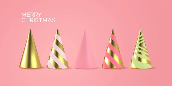 Abstract Kerstboom set. — Stockvector