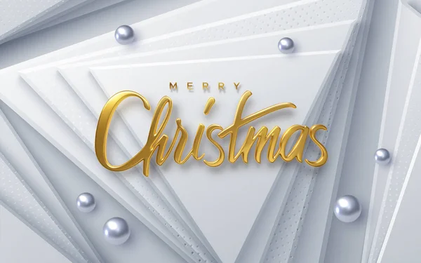 Joyeux Noël. Illustration vectorielle 3d. — Image vectorielle