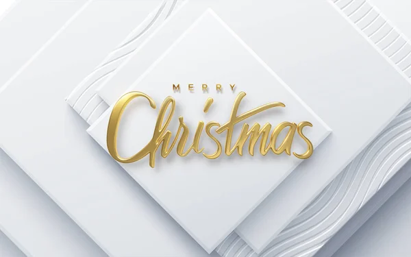 Merry Christmas. Vector 3d illustration. — Stock Vector