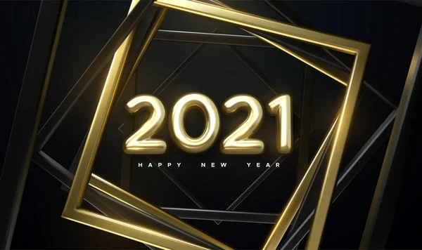 Felice anno nuovo 2021. — Vettoriale Stock