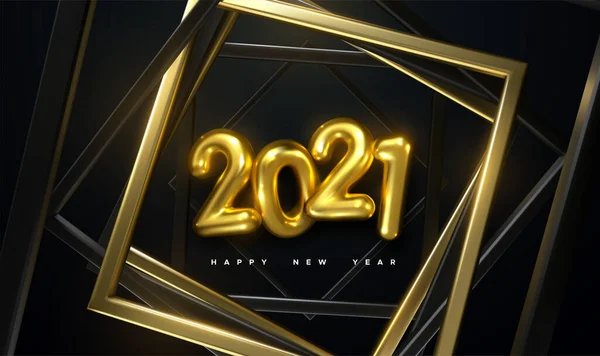 Felice anno nuovo 2021. — Vettoriale Stock