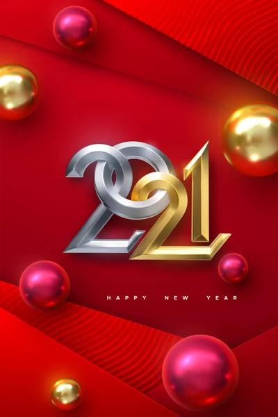 Feliz Año Nuevo 2021 — Vector de stock
