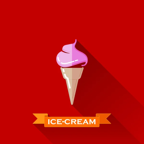 Ícone cones de sorvete — Vetor de Stock