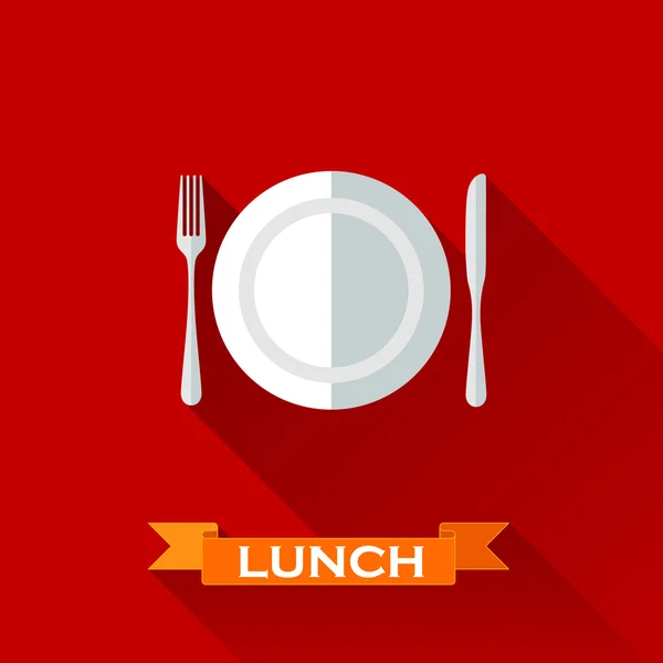 Concepto de hora de almuerzo — Vector de stock