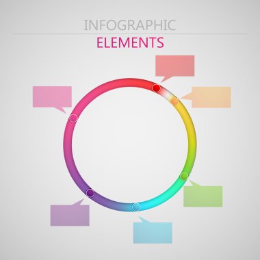 3D kağıt Infographic öğeler soyut