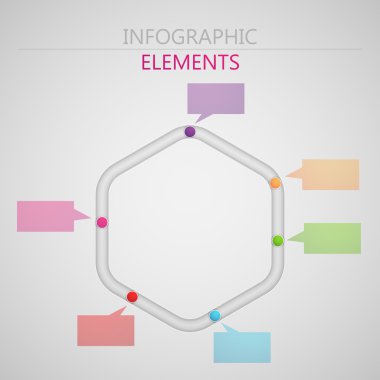 3D kağıt Infographic öğeler soyut