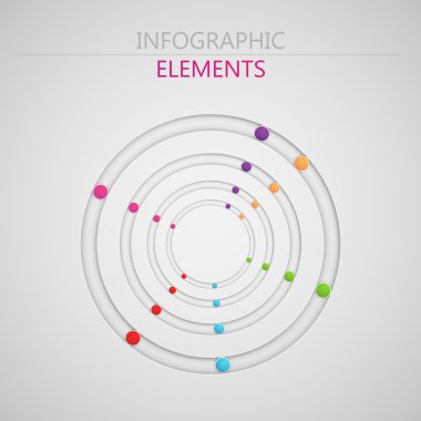 3D kağıt Infographic öğeler soyut