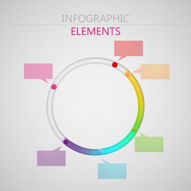 3D kağıt Infographic öğeler soyut