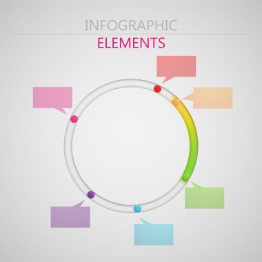 3D kağıt Infographic öğeler soyut