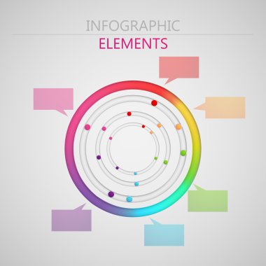 3D kağıt Infographic öğeler soyut