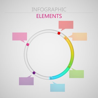 3D kağıt Infographic öğeler soyut