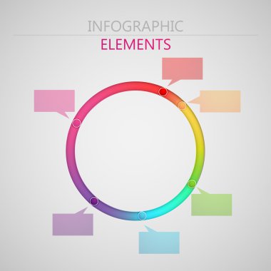3D kağıt Infographic öğeler soyut