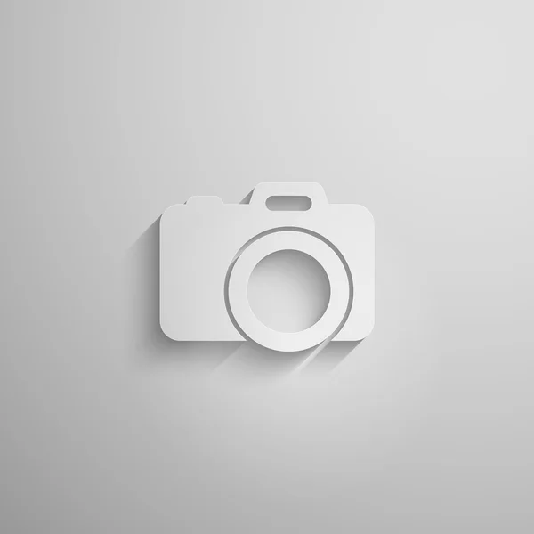 Camera with long shadow — Stock Vector