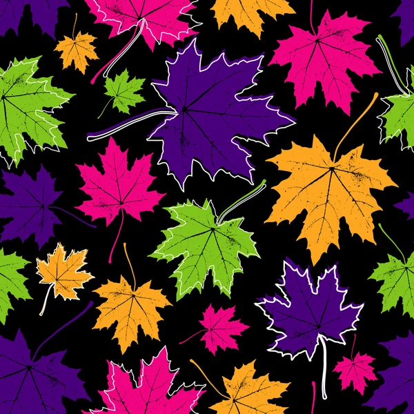 Seamless pattern with maple leaves — Stock Vector