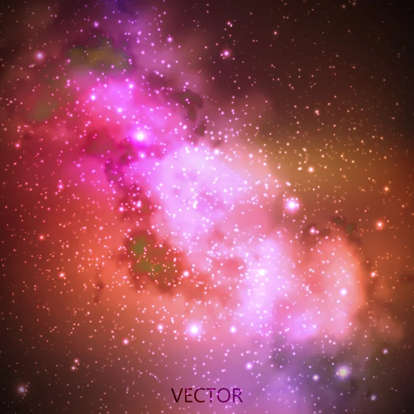 Pozadí s noční oblohy a hvězdy — Stockový vektor