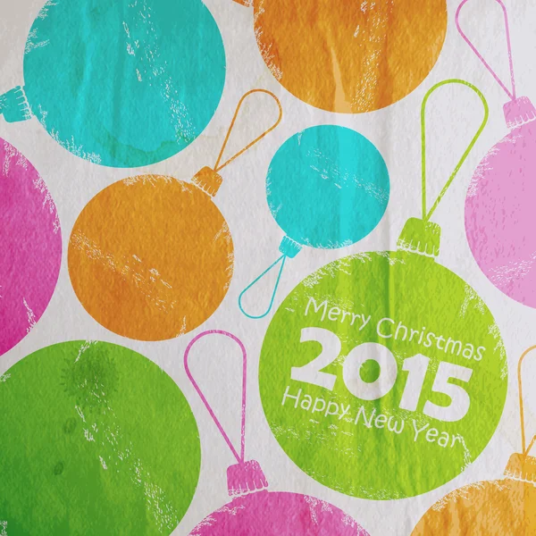 Boules multicolores abstraites de Noël — Image vectorielle