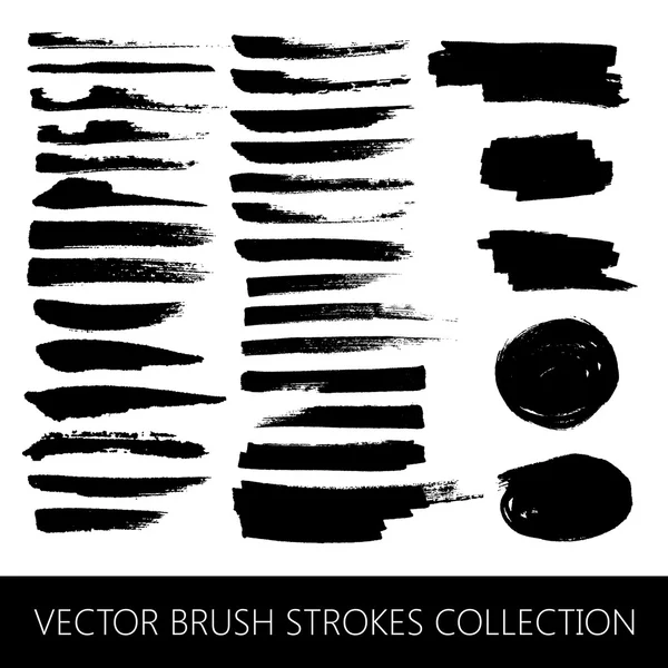 Brush strokes and marker stains — Stock Vector