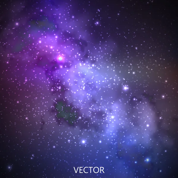 Fondo con cielo nocturno y estrellas — Vector de stock