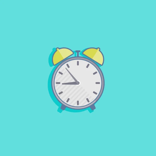 Reloj despertador icono diseño plano — Vector de stock