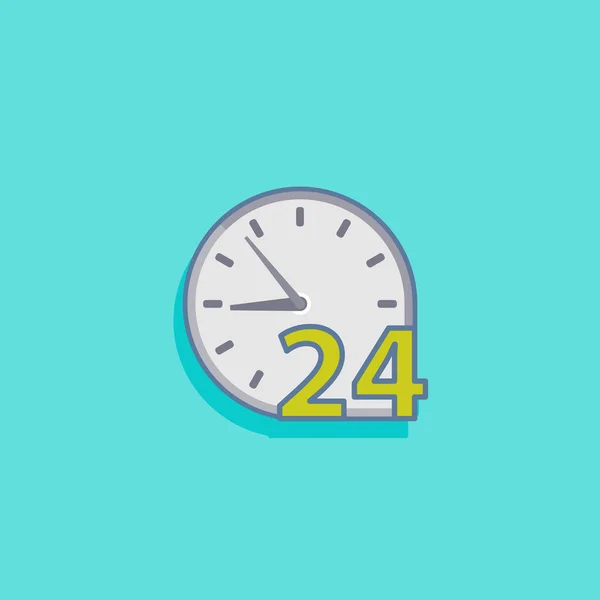 24 Saat Açık bir gün simgesi — Stok Vektör
