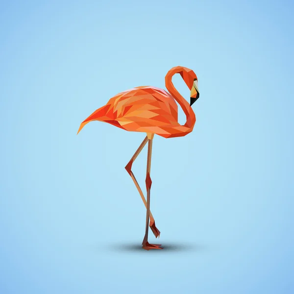 Illustration of a pink flamingo — Stock Vector